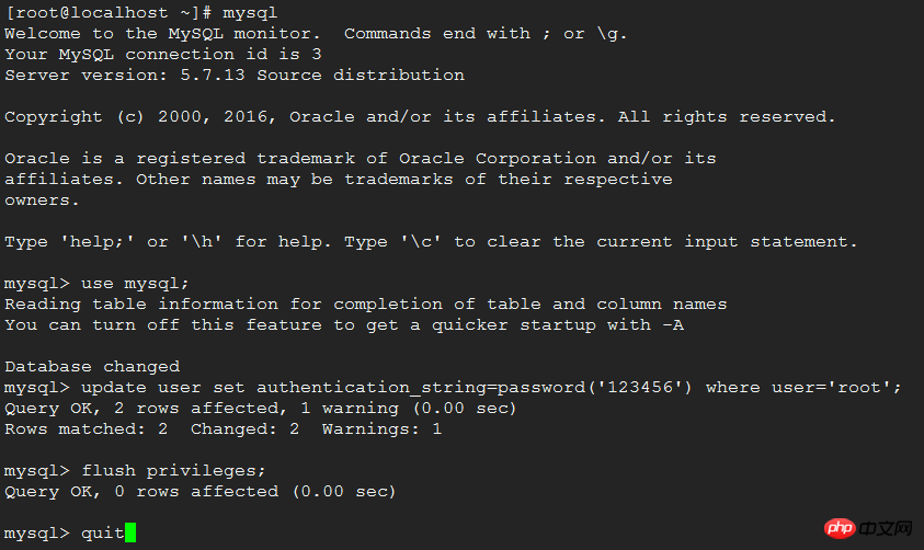 MySQL用户权限管理实例详解