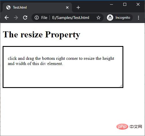 resize不是已知的css属性？