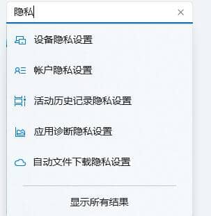 Win11系统隐私设置在哪里