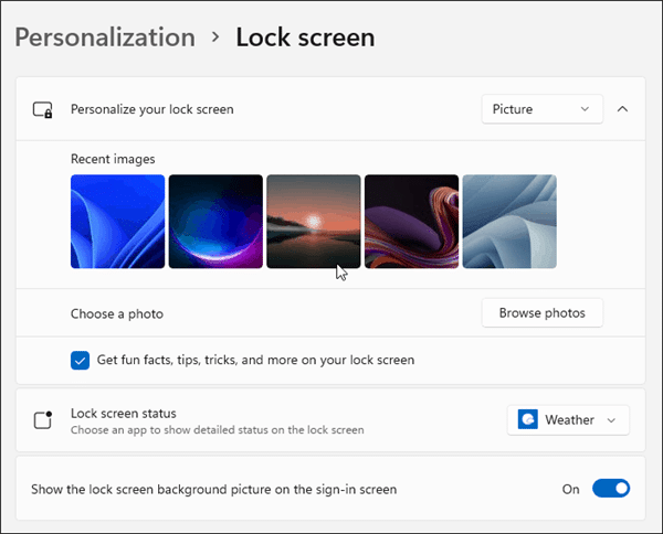 Win11系统怎么设置锁屏壁纸？