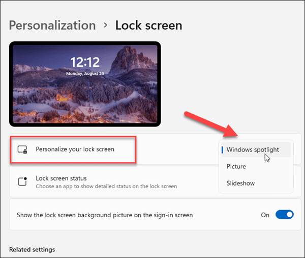 Win11系统怎么设置锁屏壁纸？