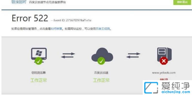XP纯净版系统下打开网页总是提示Error 522错误怎么办