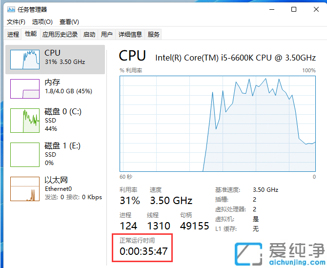 Win11系统如何查看电脑已运行时间