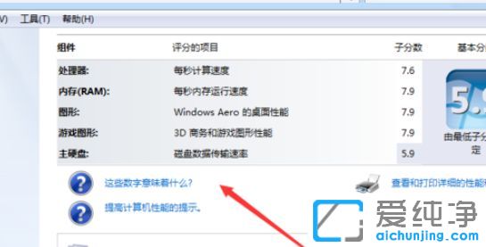 Win7纯净版64位系统怎么查看电脑性能