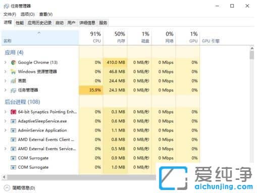 Win10纯净版怎么查看CPU使用率