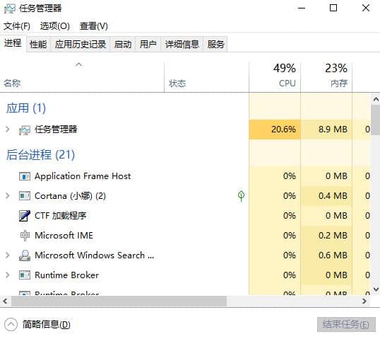 任务管理器进程条不见了的解决方法