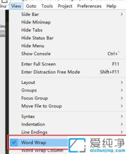 Sublime Text文本控制自动换行_Sublime Text文字自动换行怎么设置