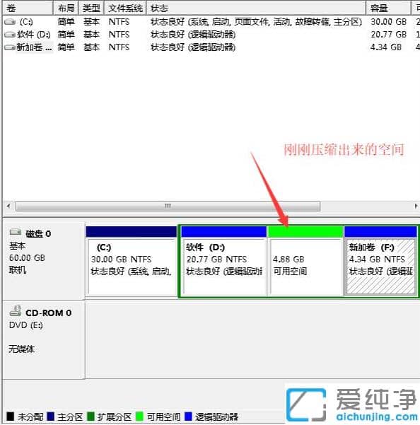 妙用win7纯净版磁盘管理工具调整硬盘分区