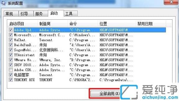 分享设置win7纯净版系统开机启动项步骤