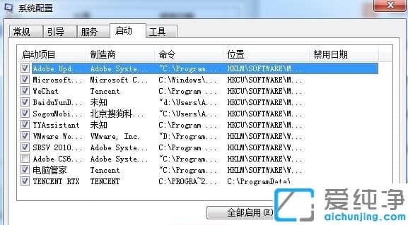 分享设置win7纯净版系统开机启动项步骤