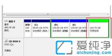 安装win7纯净版系统硬盘分区操作