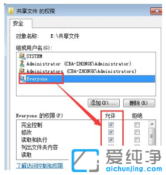 win7纯净版共享文件夹别人为什么进不了