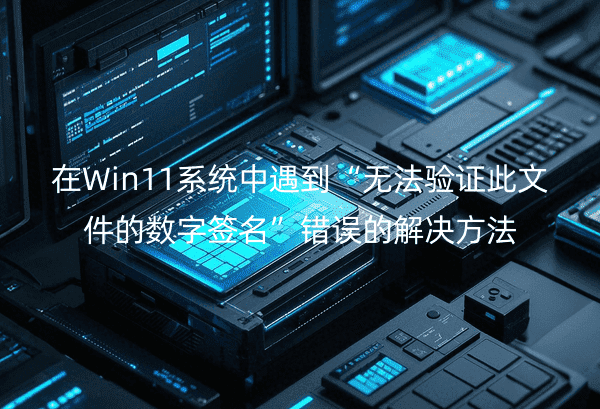 在Win11系统中遇到“无法验证此文件的数字签名”错误的解决方法