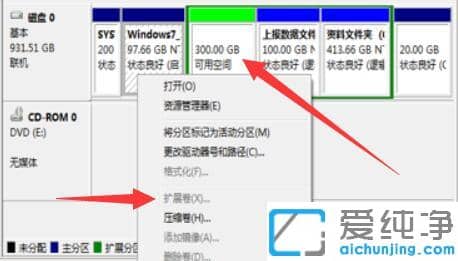 win7系统c盘扩展卷灰色无法操作的解决办法