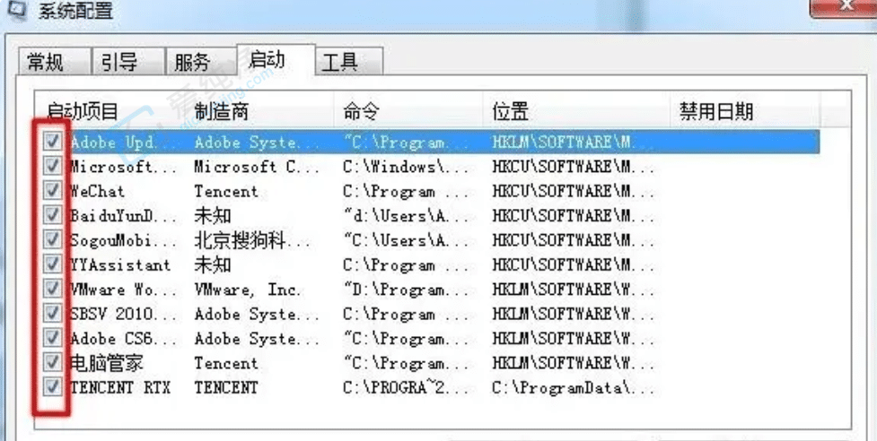 win7系统怎么关闭自启动软件-win7如何设置开机启动项