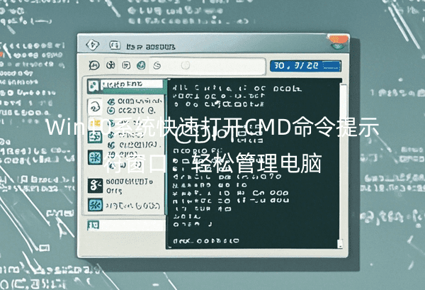 Win10系统快速打开CMD命令提示符窗口：轻松管理电脑