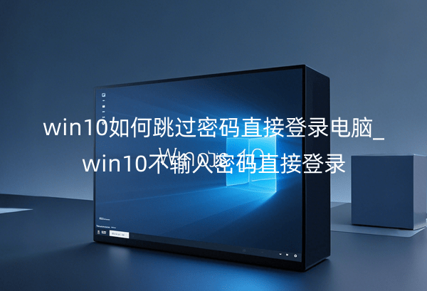 win10如何跳过密码直接登录电脑_win10不输入密码直接登录