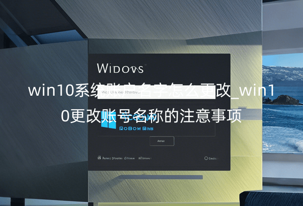 win10系统账户名字怎么更改_win10更改账号名称的注意事项