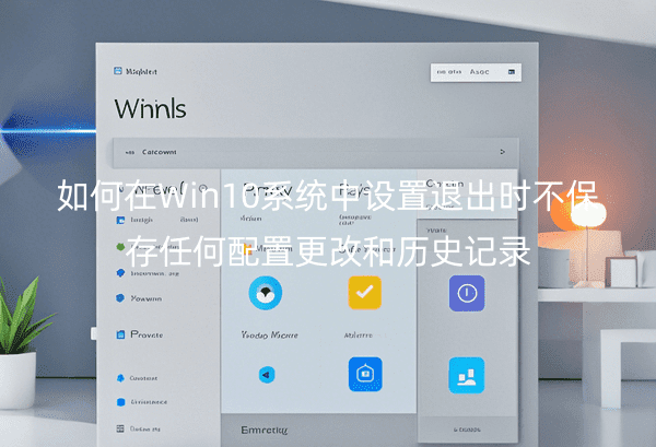 如何在Win10系统中设置退出时不保存任何配置更改和历史记录