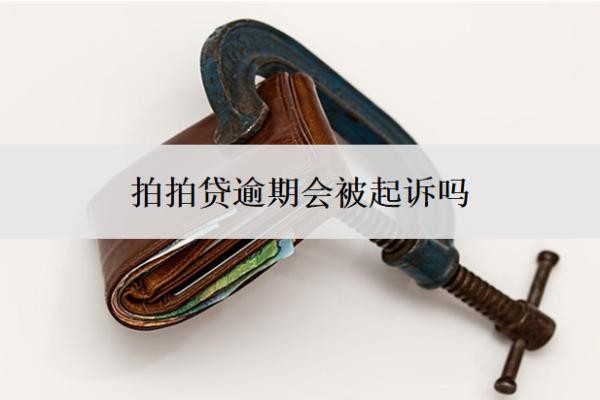 拍拍贷逾期会被起诉吗？不还会怎么样？